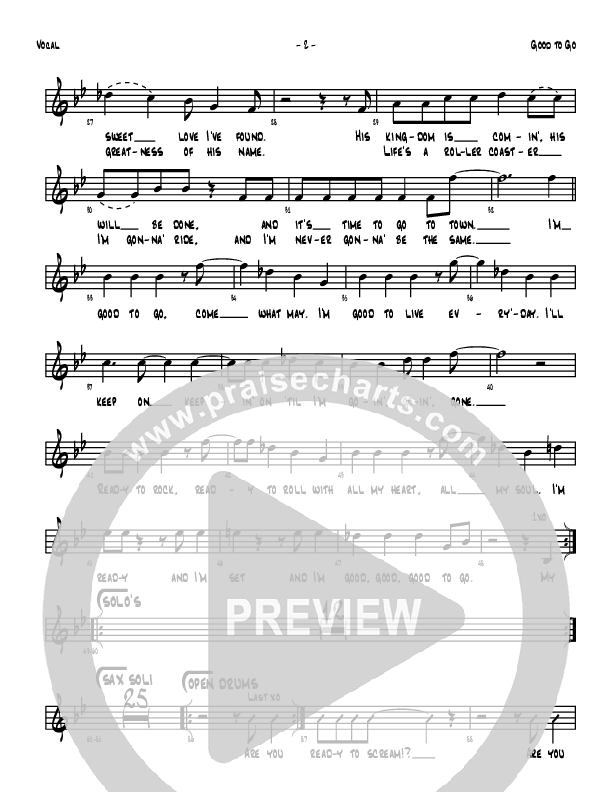 Good To Go Lead Sheet (Denver Bierman)