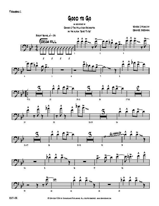 Good To Go Trombone 1 (Denver Bierman)