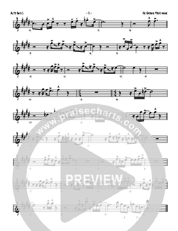 He Knows Your Name Alto Sax (Denver Bierman)