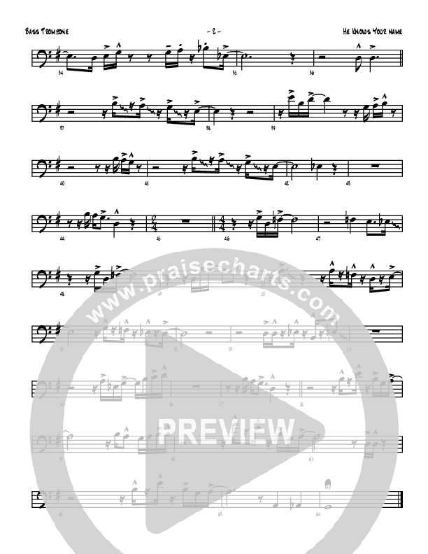 He Knows Your Name Bass Trombone (Denver Bierman)