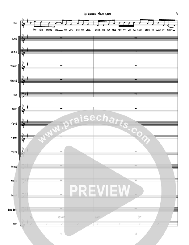 He Knows Your Name Conductor's Score (Denver Bierman)