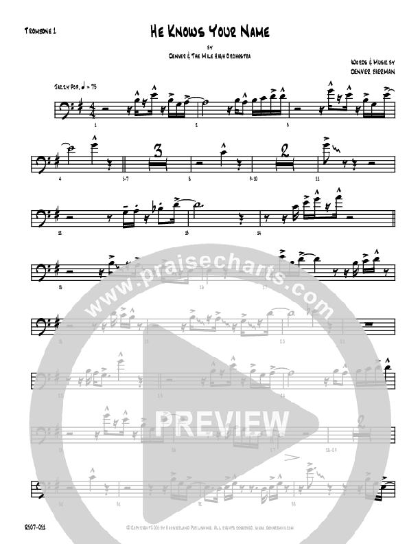 He Knows Your Name Trombone 1 (Denver Bierman)