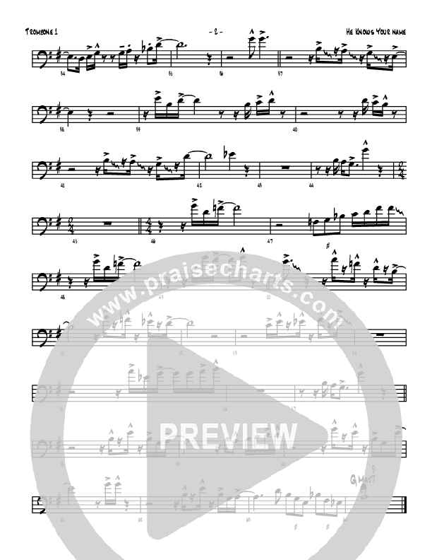 He Knows Your Name Trombone 1 (Denver Bierman)