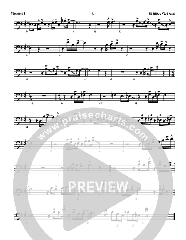 He Knows Your Name Trombone 3 (Denver Bierman)