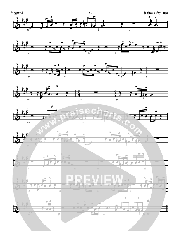 He Knows Your Name Trumpet (Denver Bierman)