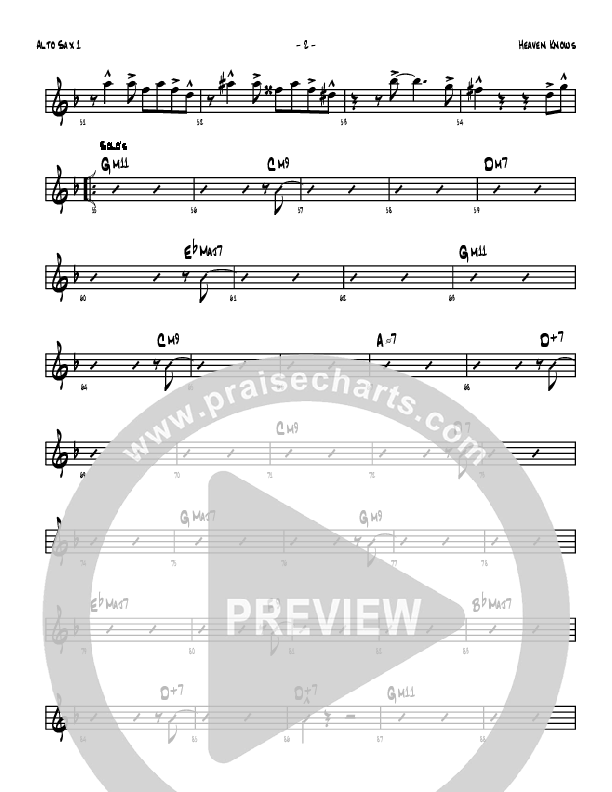 Heaven Knows Alto Sax 1/2 (Denver Bierman)