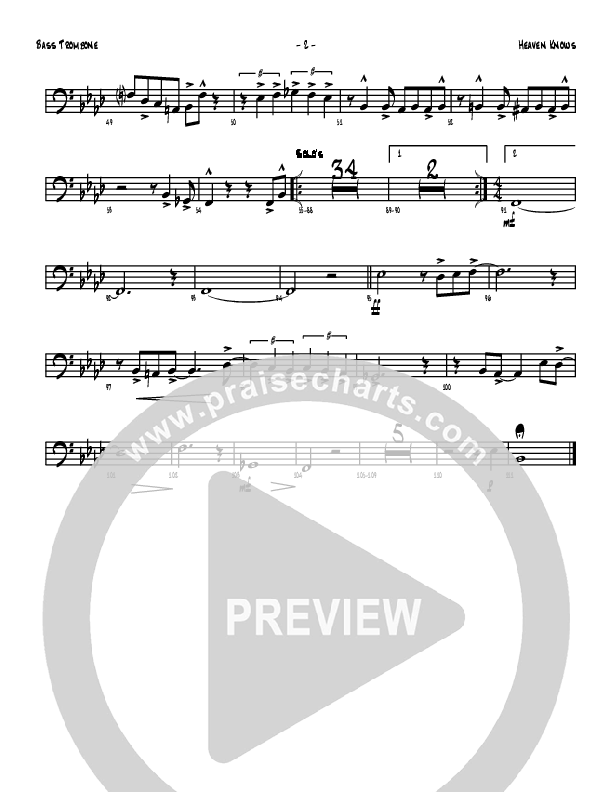 Heaven Knows Bass Trombone (Denver Bierman)