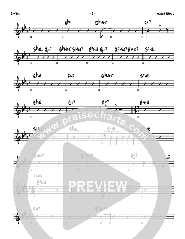 Heaven Knows Rhythm Chart (Denver Bierman)