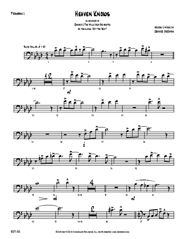 Heaven Knows Trombone 1 (Denver Bierman)