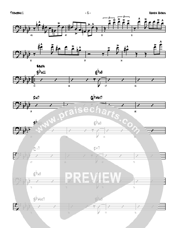 Heaven Knows Trombone 1 (Denver Bierman)