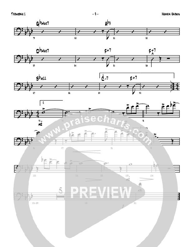 Heaven Knows Trombone 1 (Denver Bierman)