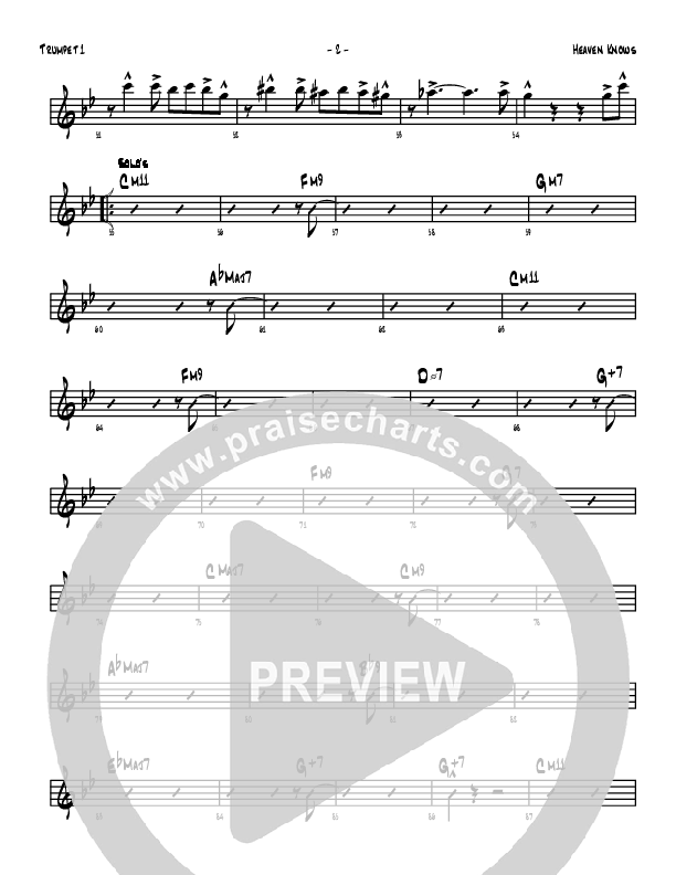 Heaven Knows Trumpet 1 (Denver Bierman)