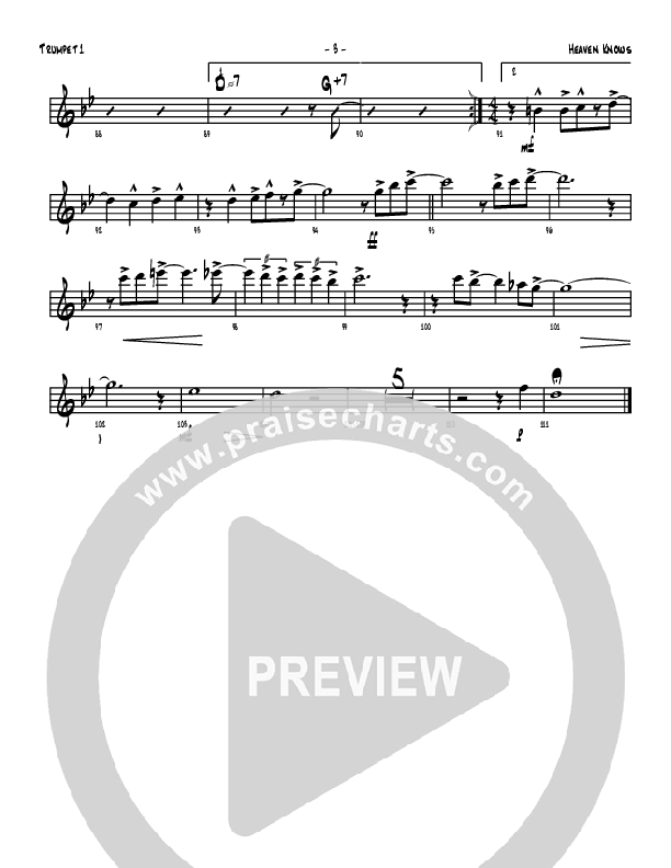 Heaven Knows Trumpet 1 (Denver Bierman)