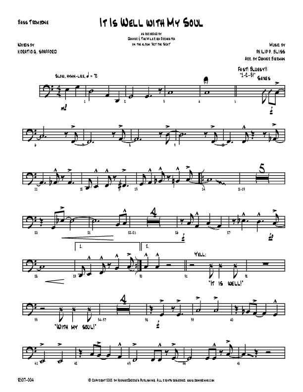 It Is Well With My Soul Bass Trombone (Denver Bierman)