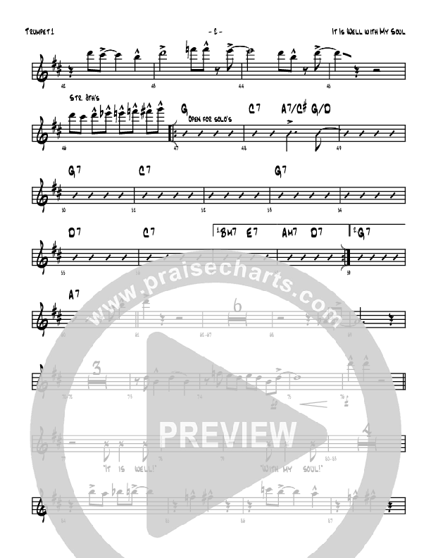 It Is Well With My Soul Trumpet 1 (Denver Bierman)