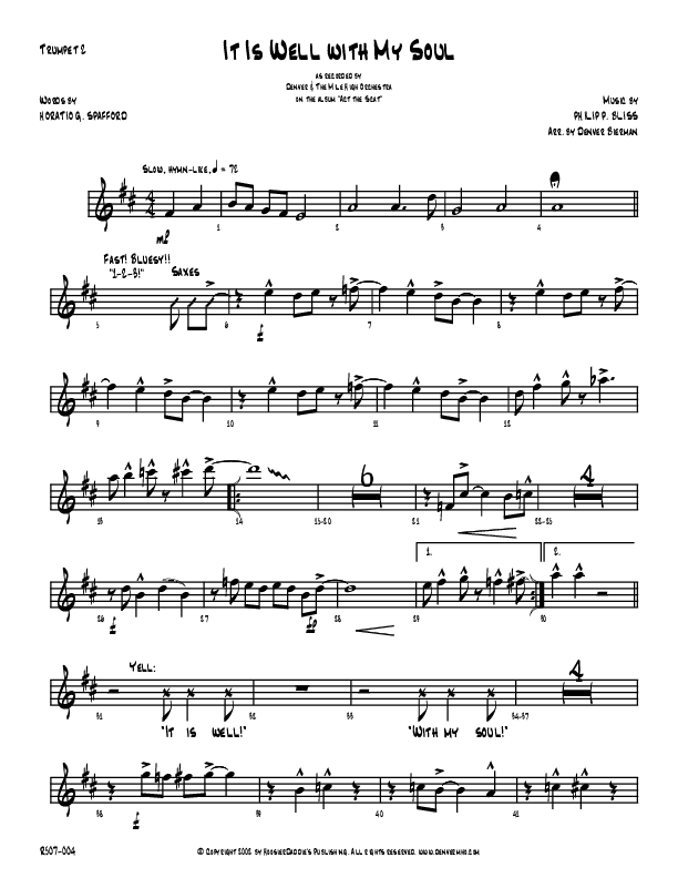 It Is Well With My Soul Trumpet 2 (Denver Bierman)