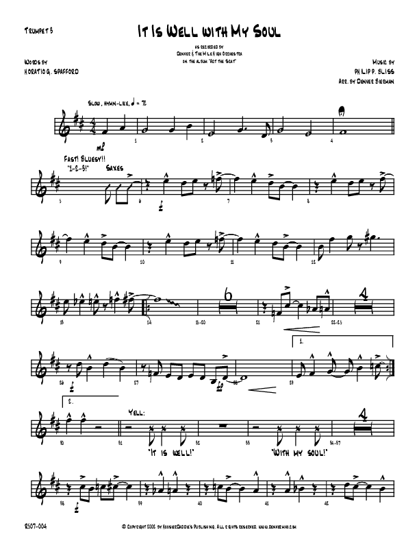 It Is Well With My Soul Trumpet 3 (Denver Bierman)