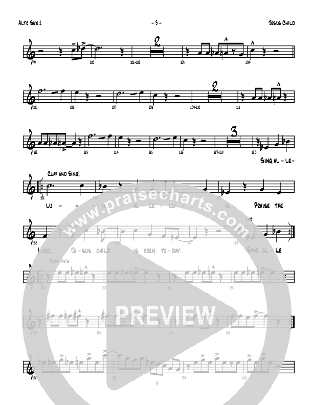 Jesus Child Alto Sax 1/2 (Denver Bierman)