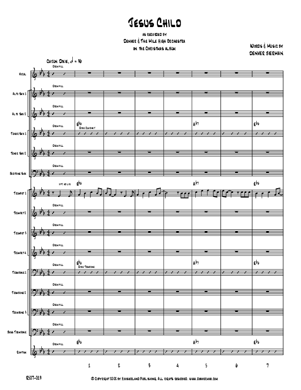 Jesus Child Conductor's Score (Denver Bierman)