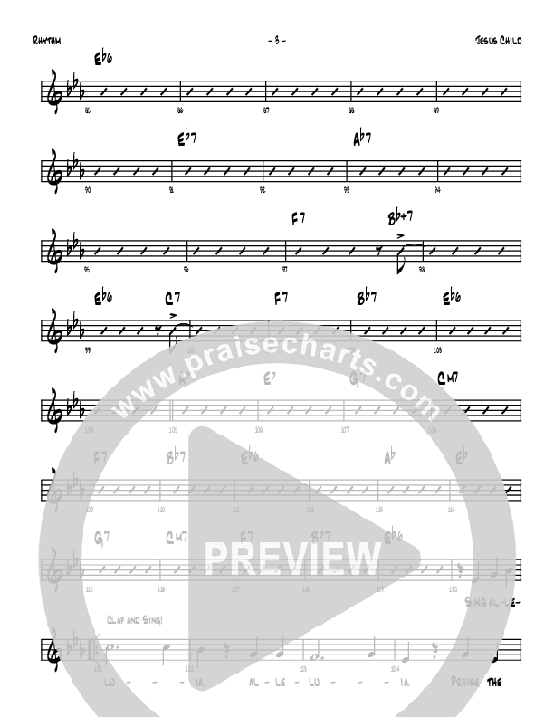 Jesus Child Rhythm Chart (Denver Bierman)