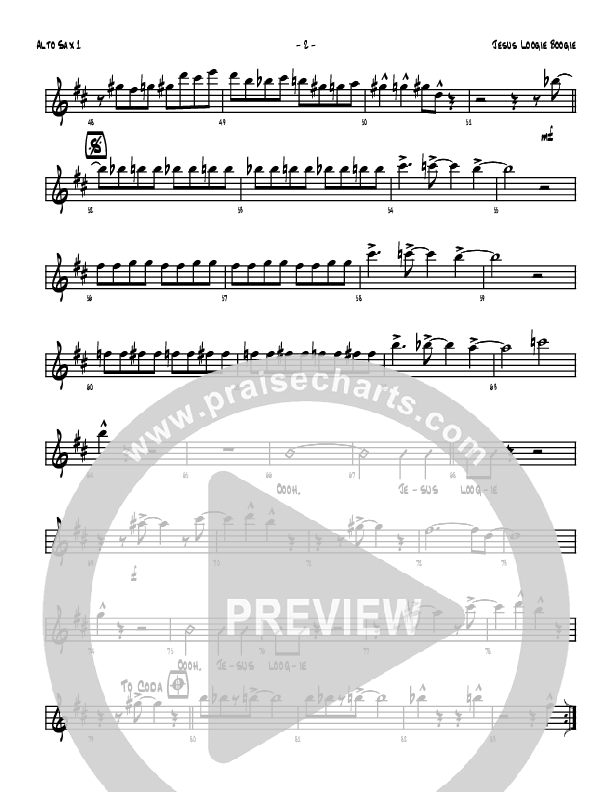 Jesus Loogie Boogie Alto Sax 1/2 (Denver Bierman)