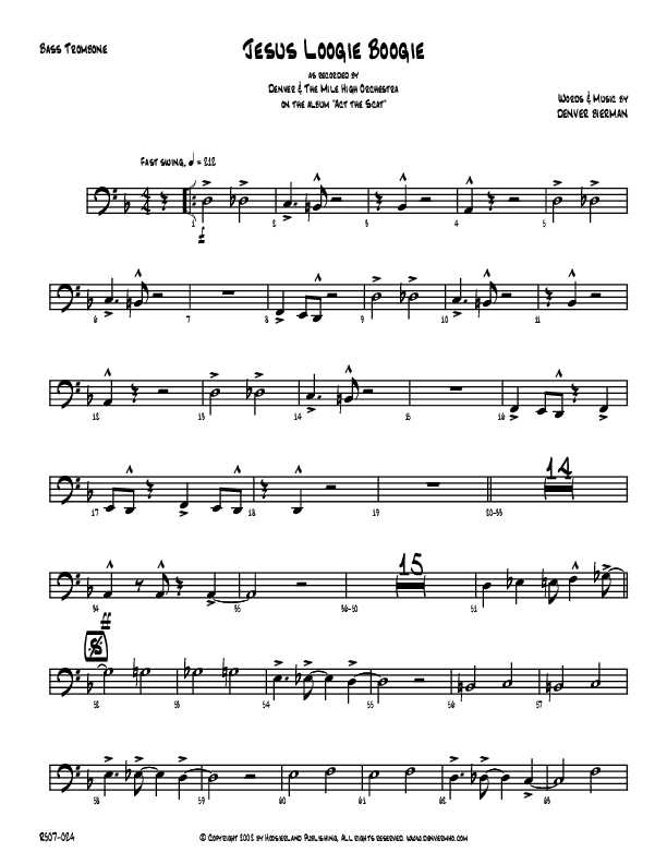 Jesus Loogie Boogie Bass Trombone (Denver Bierman)