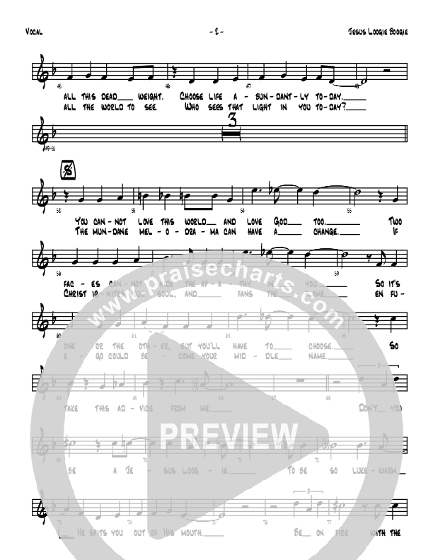 Jesus Loogie Boogie Lead Sheet (Denver Bierman)