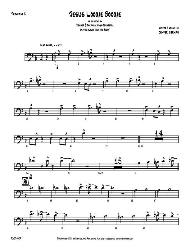 Jesus Loogie Boogie Trombone 2 (Denver Bierman)