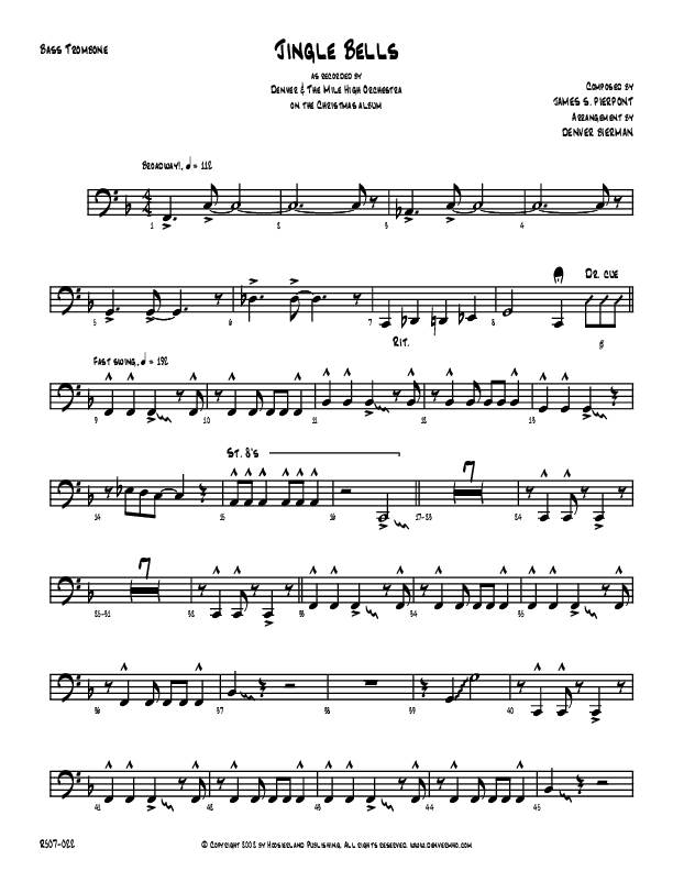 Jingle Bells Bass Trombone (Denver Bierman)