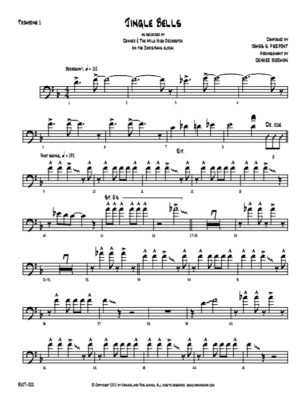 Jingle Bells Trombone 1 (Denver Bierman)