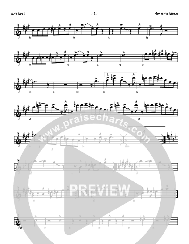 Joy To The World Alto Sax 1/2 (Denver Bierman)