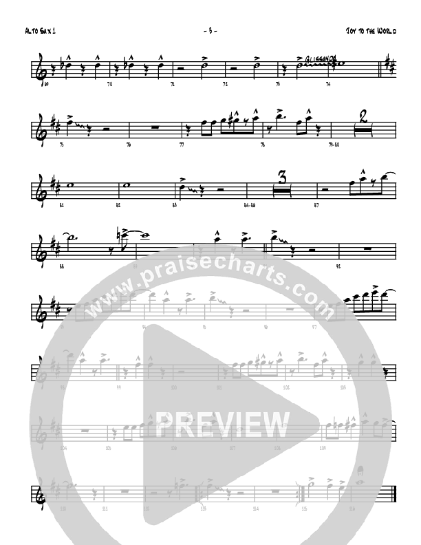 Joy To The World Alto Sax 1/2 (Denver Bierman)