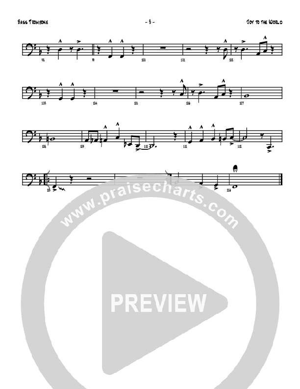 Joy To The World Bass Trombone (Denver Bierman)