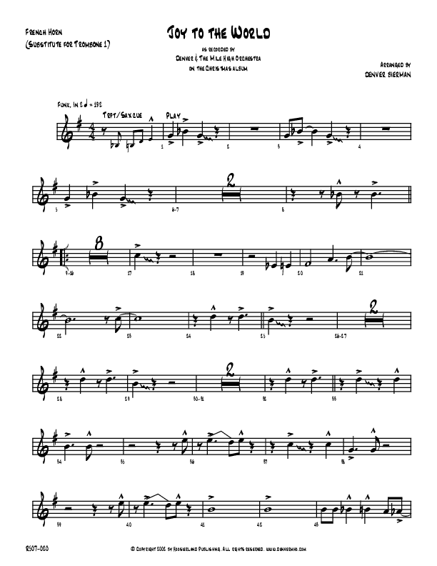 Joy To The World French Horn (Denver Bierman)