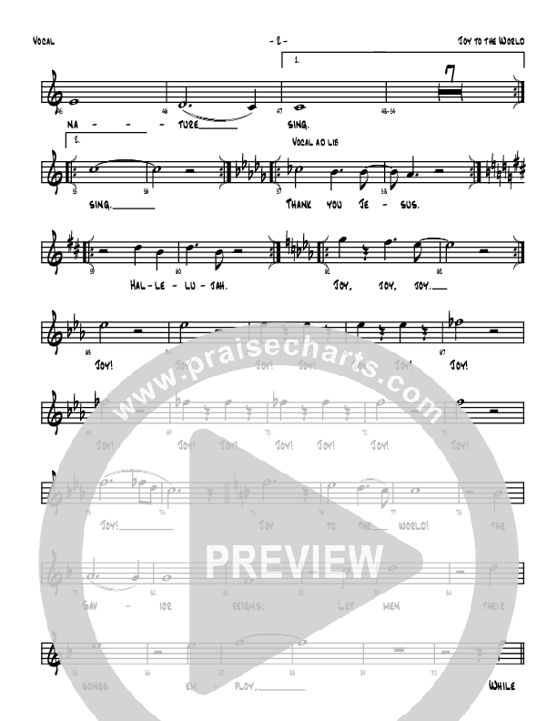 Joy To The World Lead Sheet (Denver Bierman)