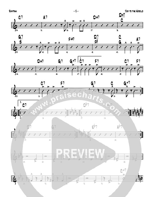 Joy To The World Rhythm Chart (Denver Bierman)