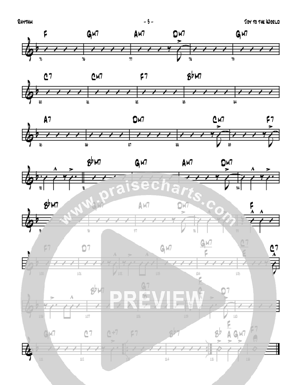 Joy To The World Rhythm Chart (Denver Bierman)