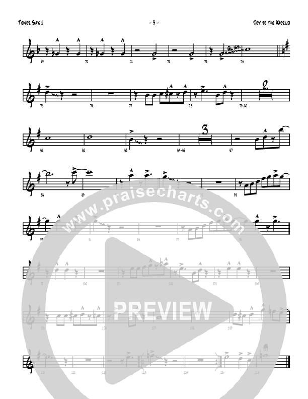 Joy To The World Tenor Sax 1/2 (Denver Bierman)