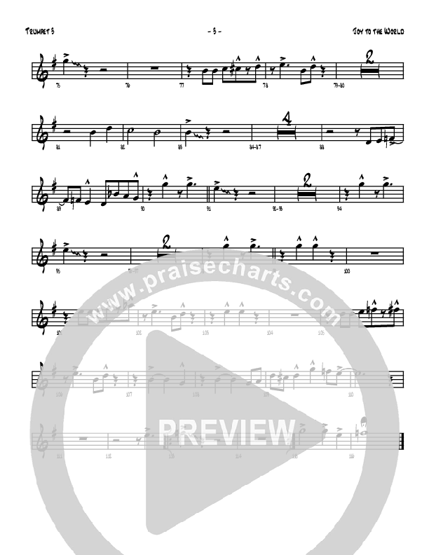 Joy To The World Trumpet 3 (Denver Bierman)