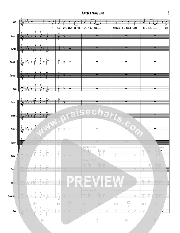 Larger Than Life Conductor's Score (Denver Bierman)