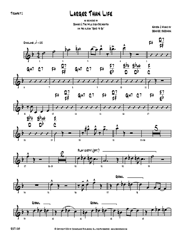 Larger Than Life Trumpet 1 (Denver Bierman)