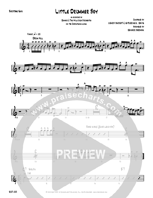 Little Drummer Boy Bari Sax (Denver Bierman)