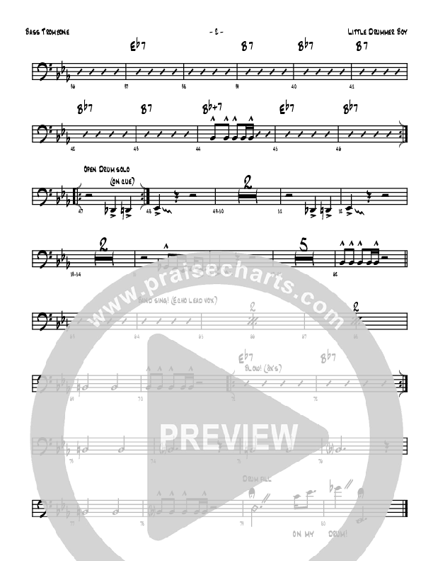 Little Drummer Boy Bass Trombone (Denver Bierman)