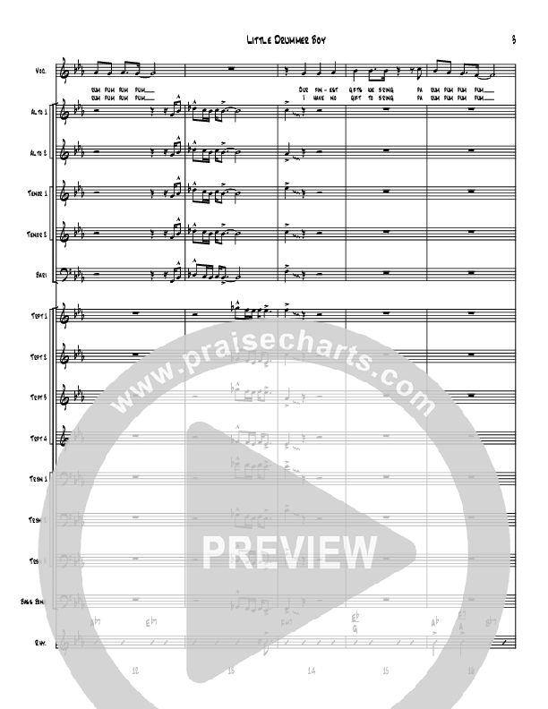 Little Drummer Boy Conductor's Score (Denver Bierman)