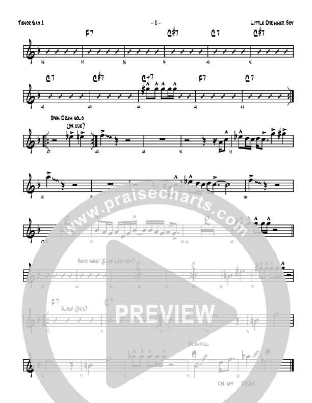 Little Drummer Boy Tenor Sax 1/2 (Denver Bierman)