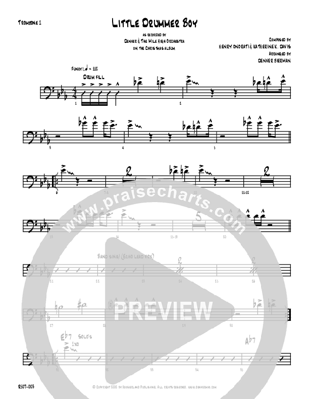 Little Drummer Boy Trombone 1 (Denver Bierman)