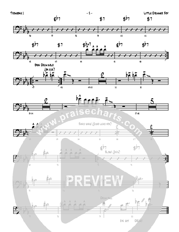 Little Drummer Boy Trombone 1 (Denver Bierman)