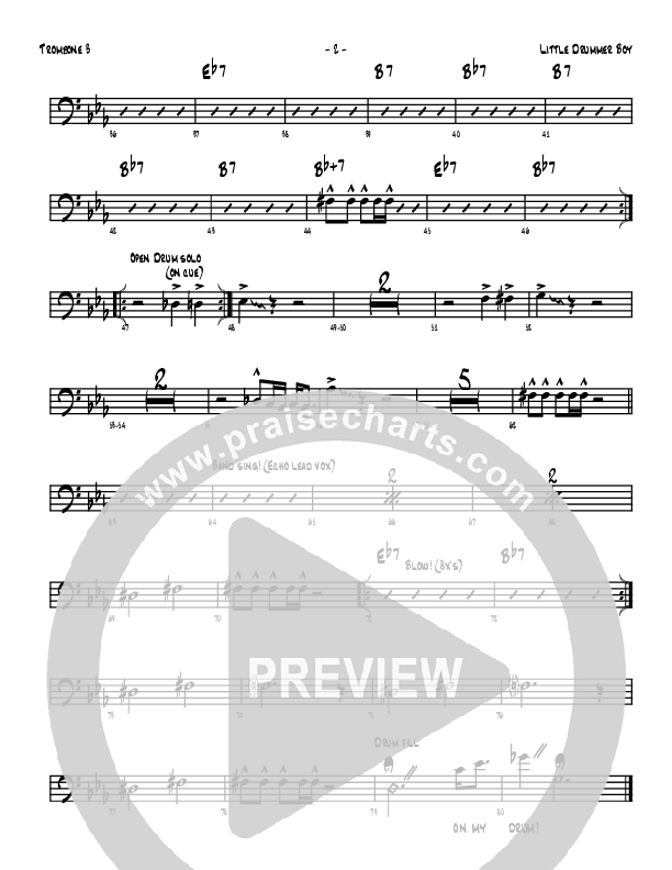 Little Drummer Boy Trombone 3 (Denver Bierman)