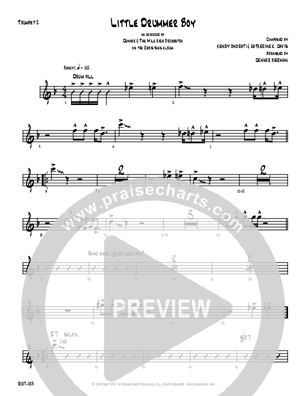 Little Drummer Boy Trumpet 2 (Denver Bierman)