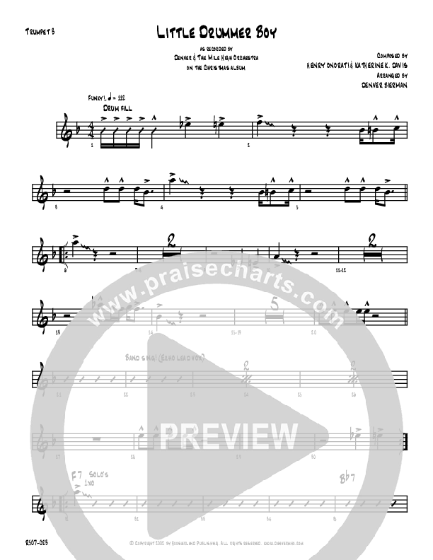 Little Drummer Boy Trumpet 3 (Denver Bierman)